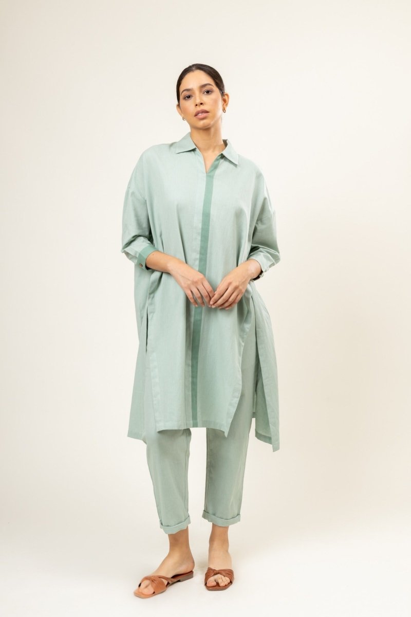 Sage Green Blake- Upcycled Cotton Tunic