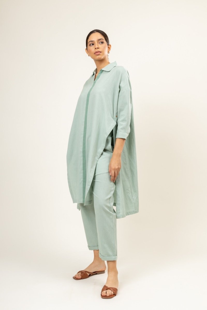 Sage Green Blake- Upcycled Cotton Tunic