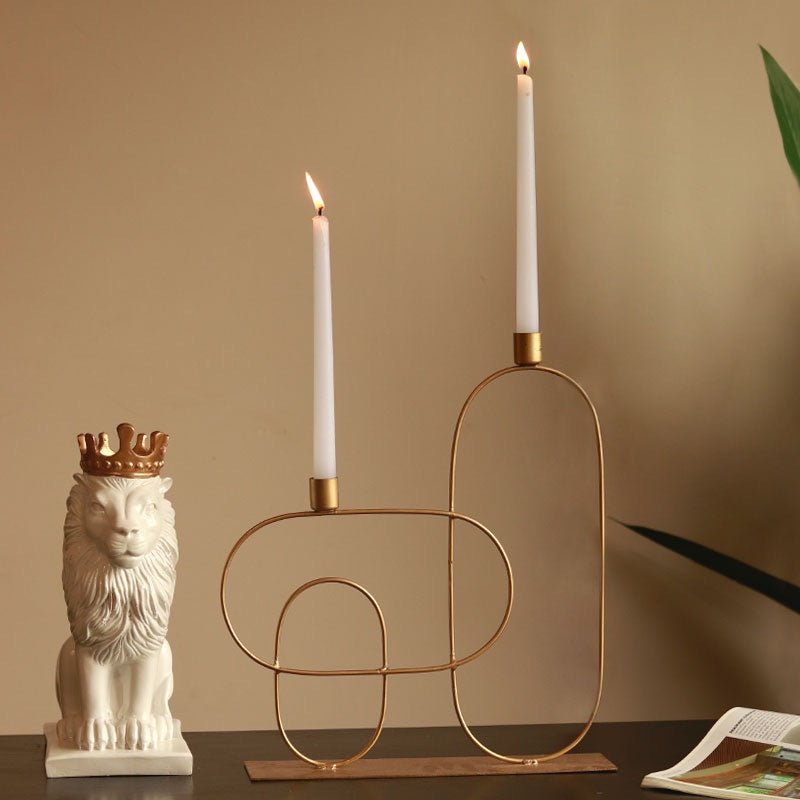 Scandivian Metal Candle Holder