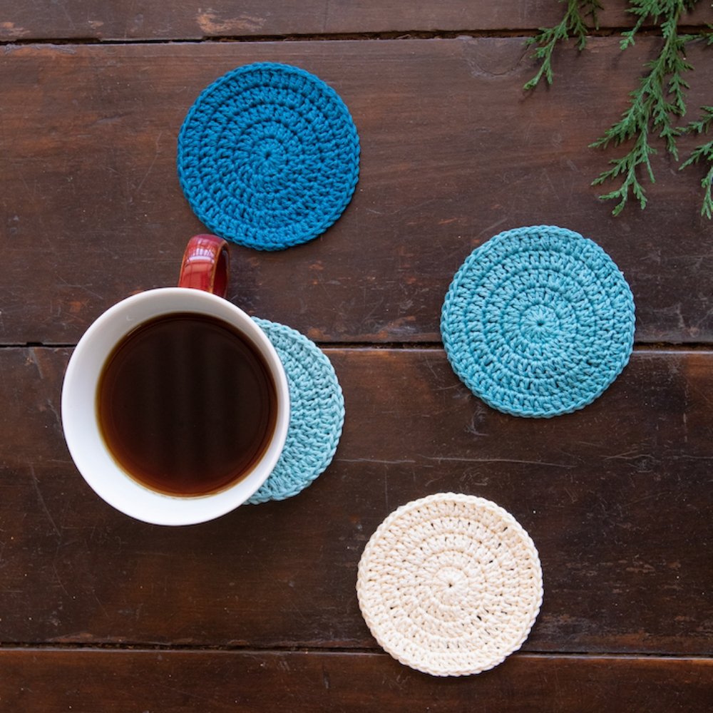 Uma Blue Set of 4 Coasters