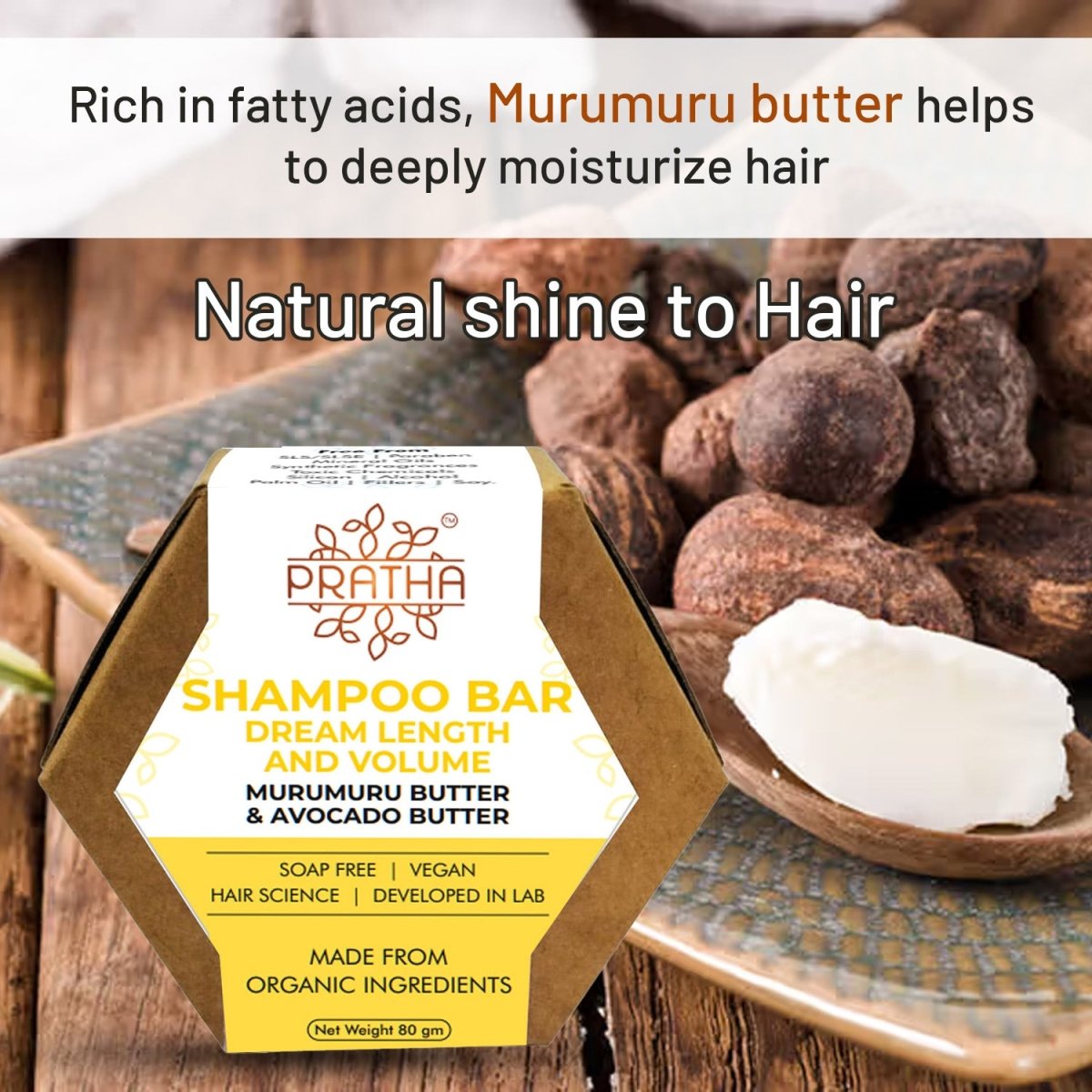 Shampoo bar | MuruMuru Butter & Avocado Butter - Dream Length and Volume