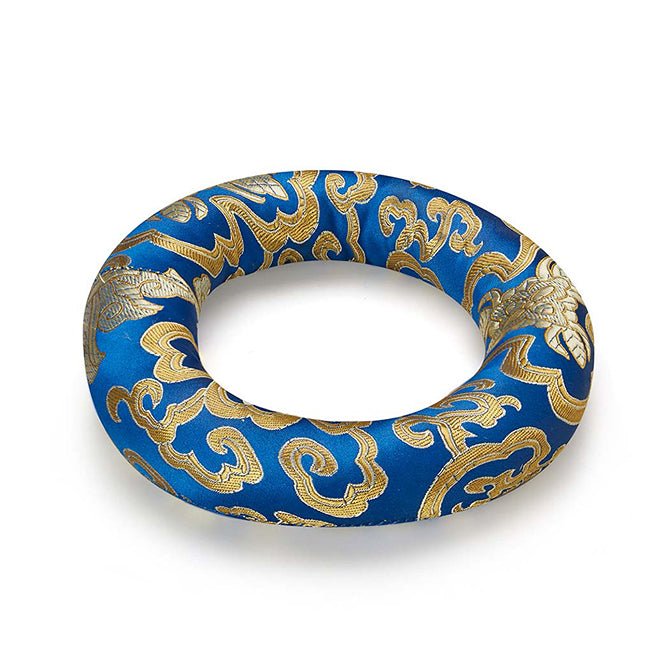 Silk Ring Cushions for Singing Bowl-Blue-12cms