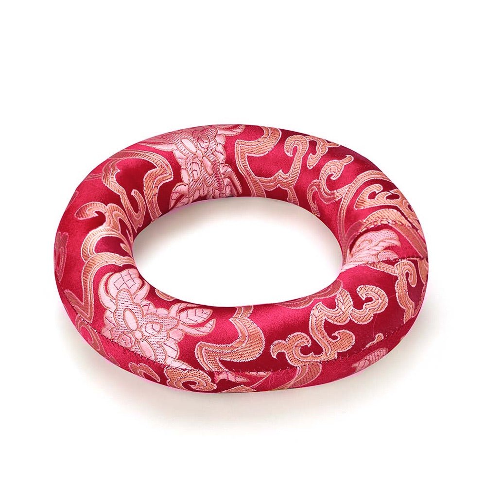 Silk Ring Cushions for Singing Bowl-Pink-10cms