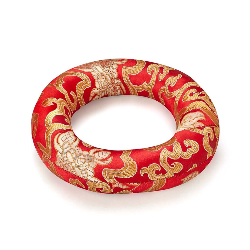 Silk Ring Cushions for Singing Bowl-Red-10cms