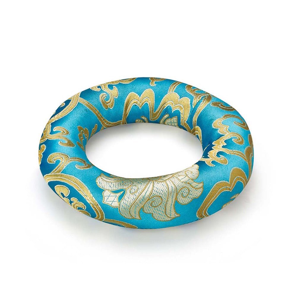 Silk Ring Cushions for Singing Bowl-Sky Blue-10cms