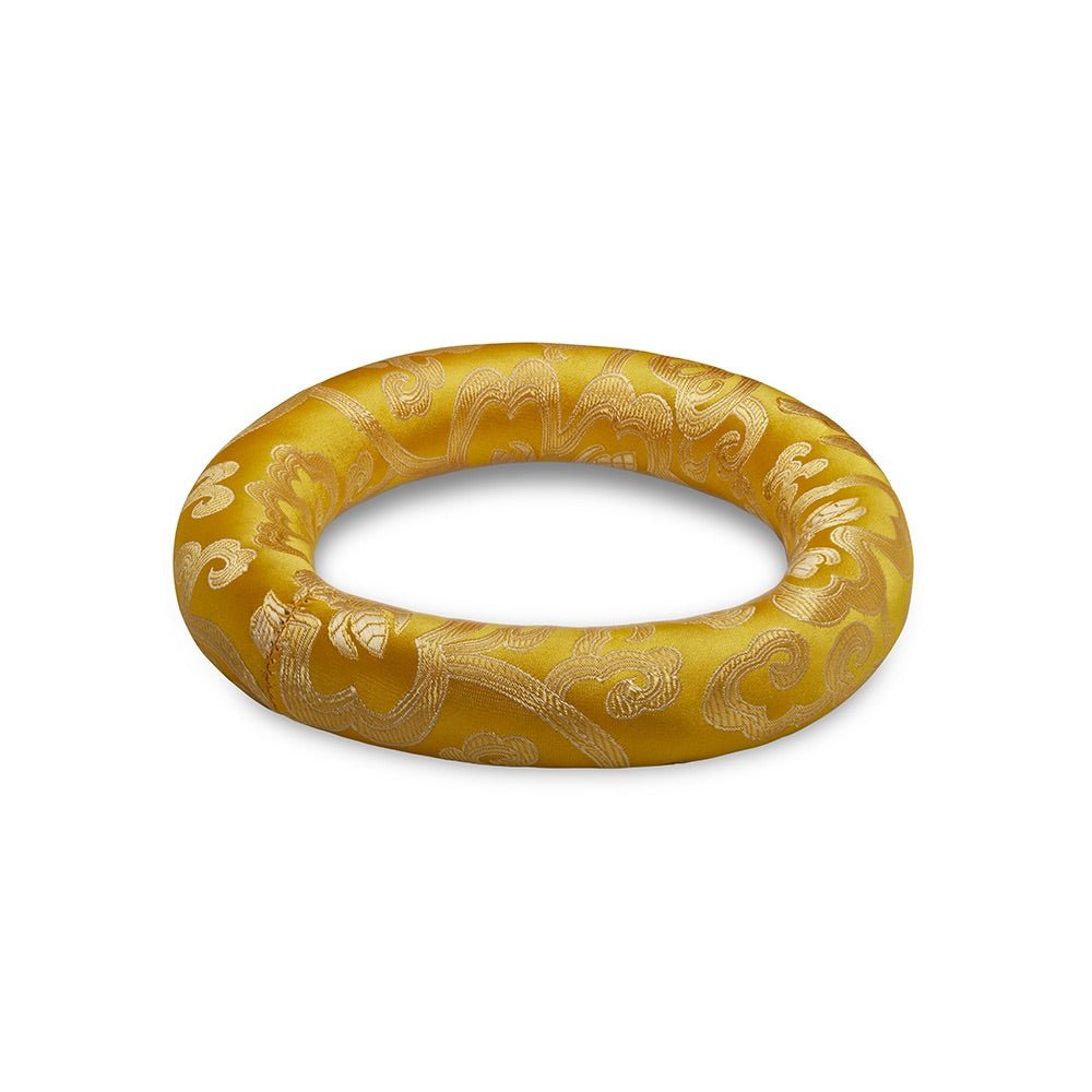 Silk Ring Cushions for Singing Bowl-Yellow-10cms