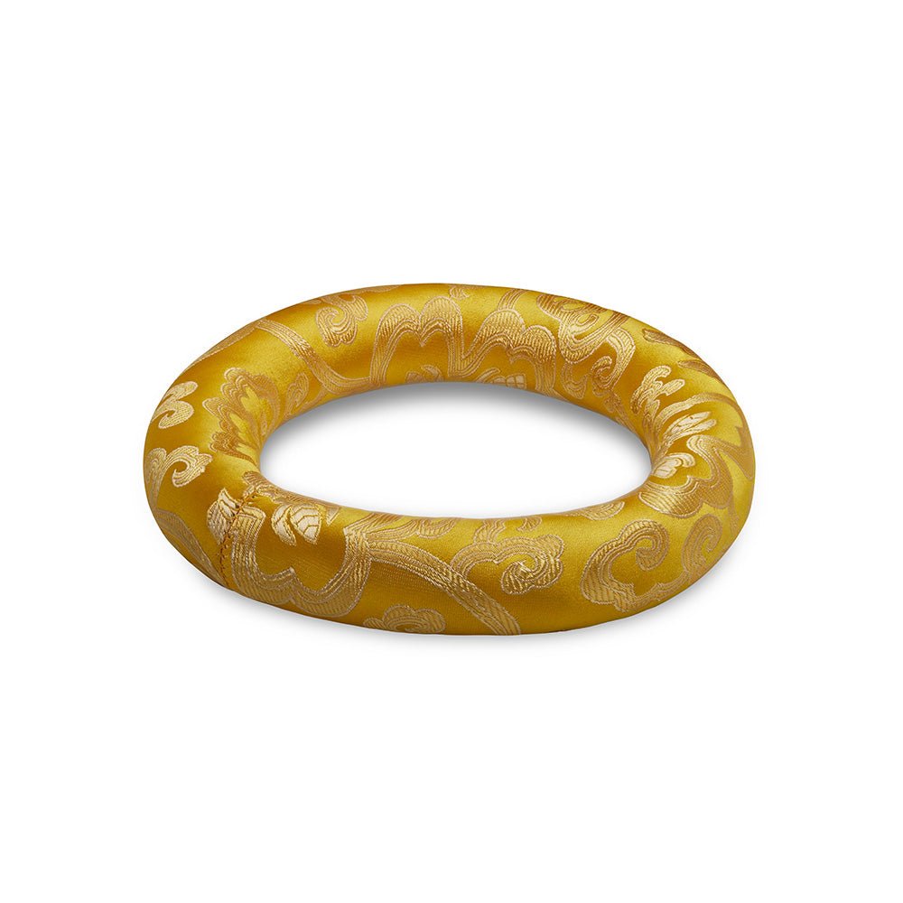 Silk Ring Cushions for Singing Bowl-Yellow 12cms