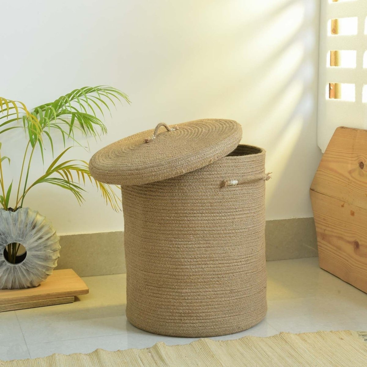 Buy Sisal Laundry Basket | Shop Verified Sustainable Baskets & Boxes on Brown Living™