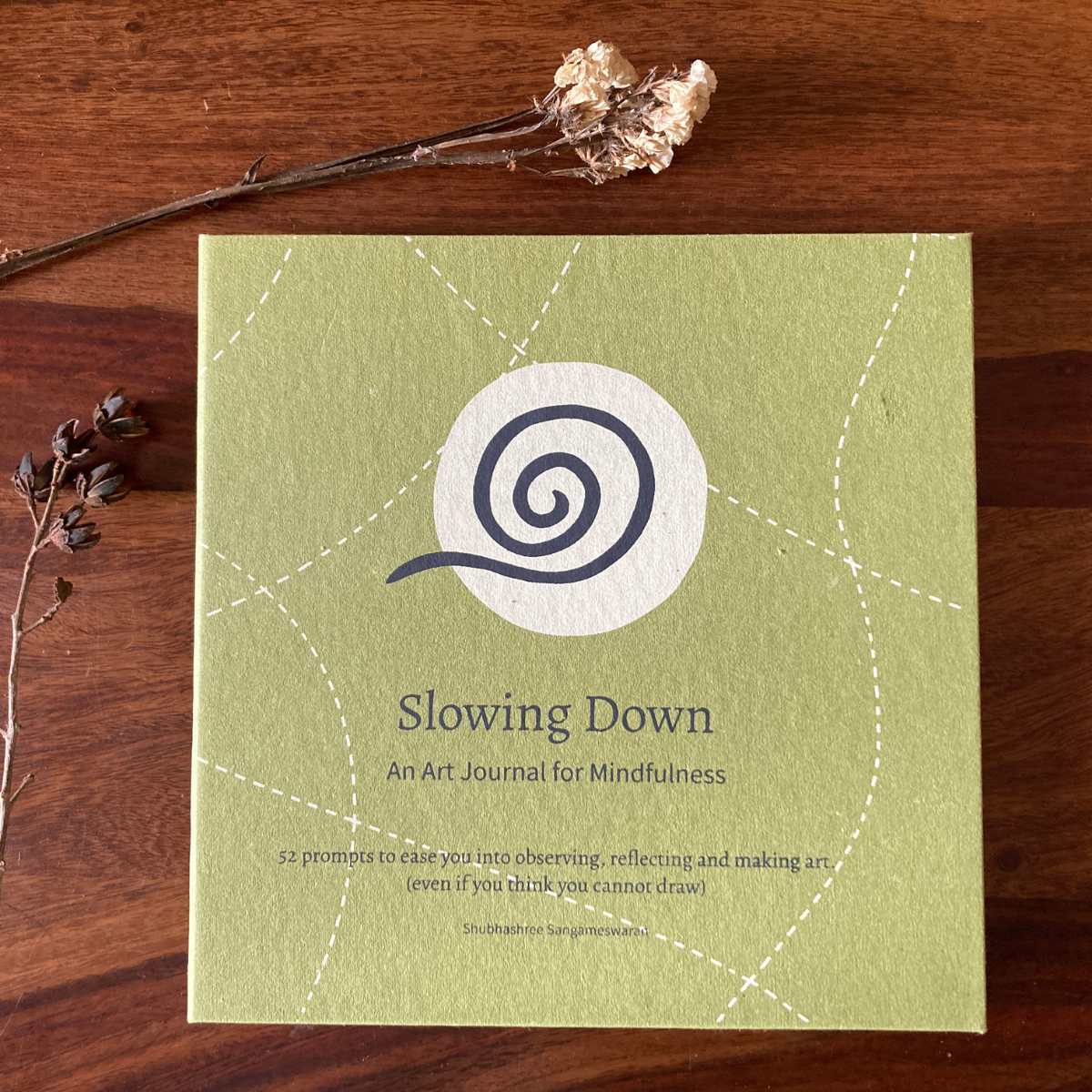 Slowing Down Art Journal made from textile waste | For mindfulness