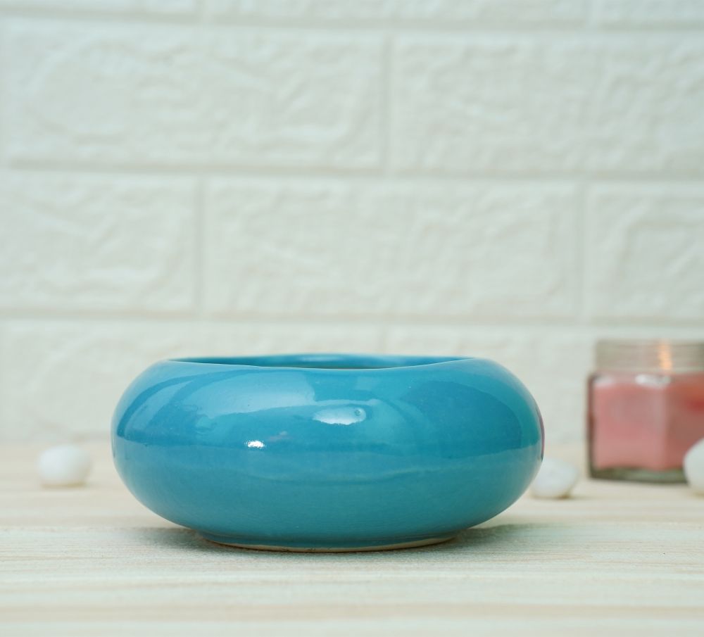 Small Ceramic Pots for Desk | Sky Blue