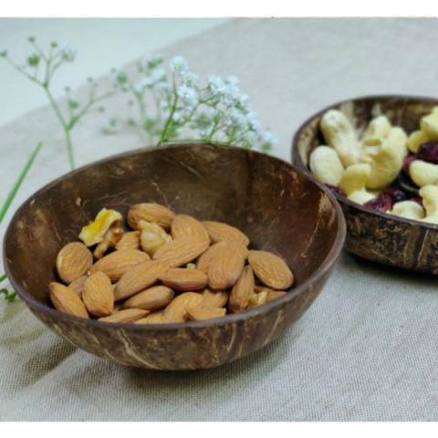 Small Coconut Shell Snack Bowls - Set of 2