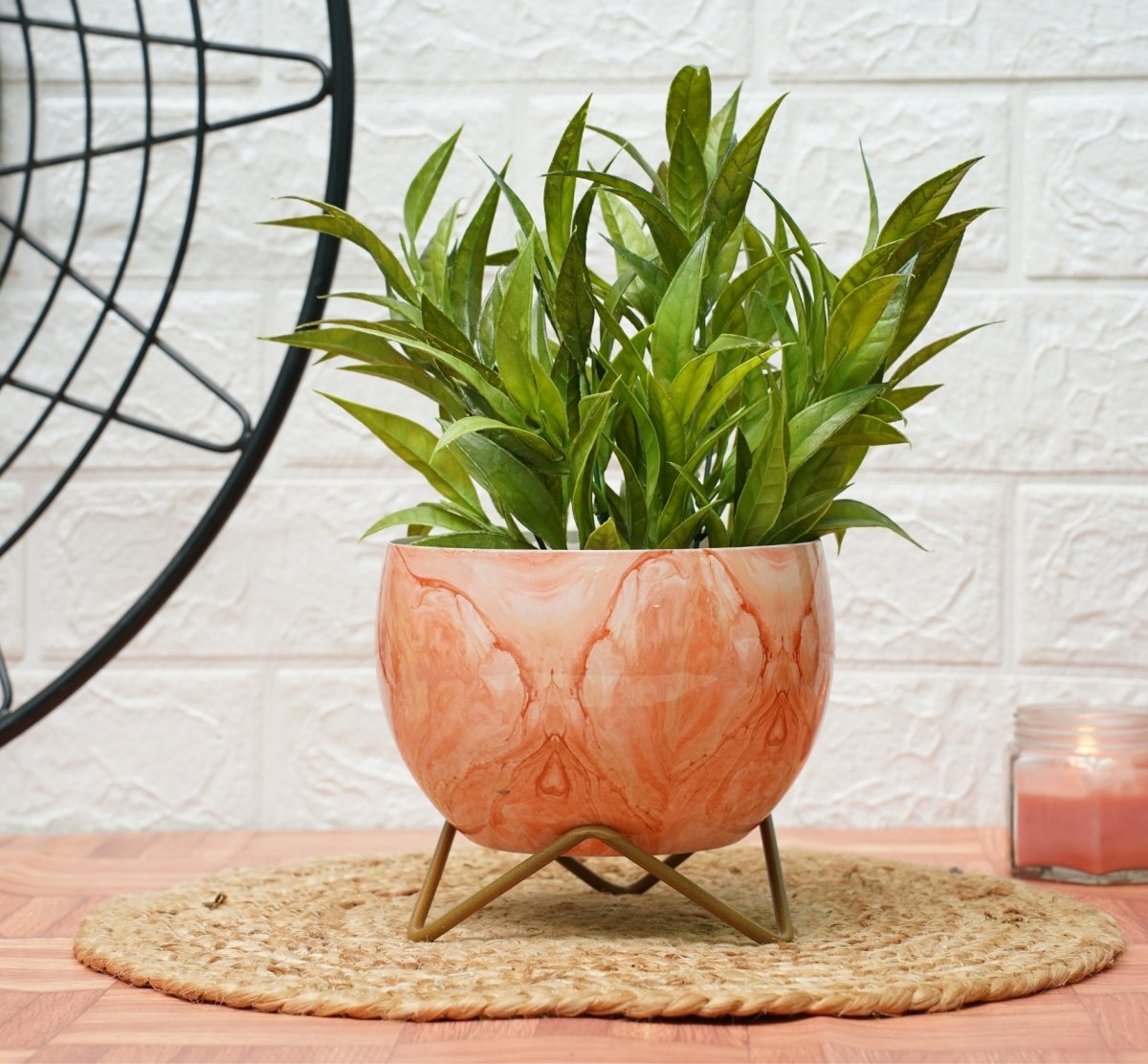 Small Pot for Indoor Plants - Marble Pink