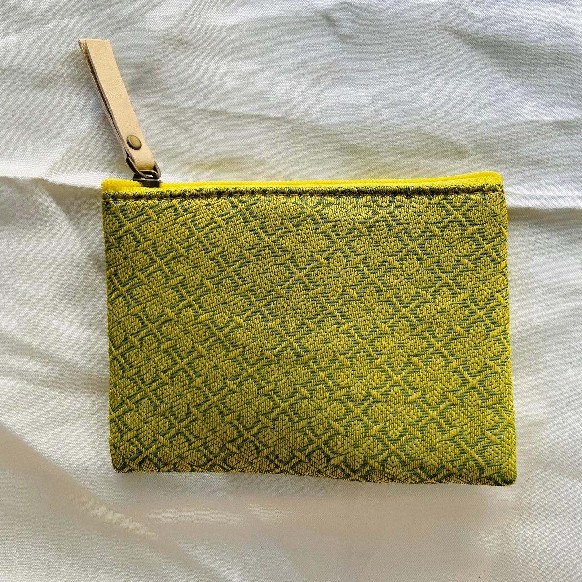 Small Zipper Pouches- Mini Wallets- Green Flowers