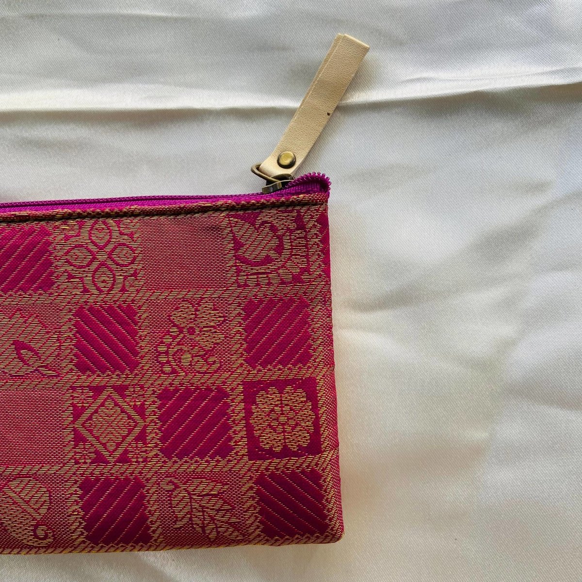 Small zipper pouches- Mini wallets- Purple Square