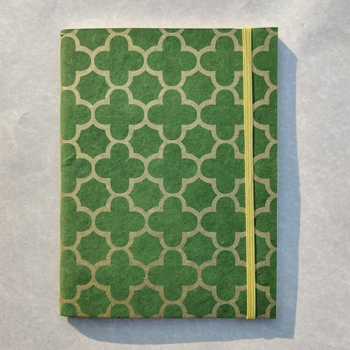 Soft Cover Handmade Notebooks | Green Geometry