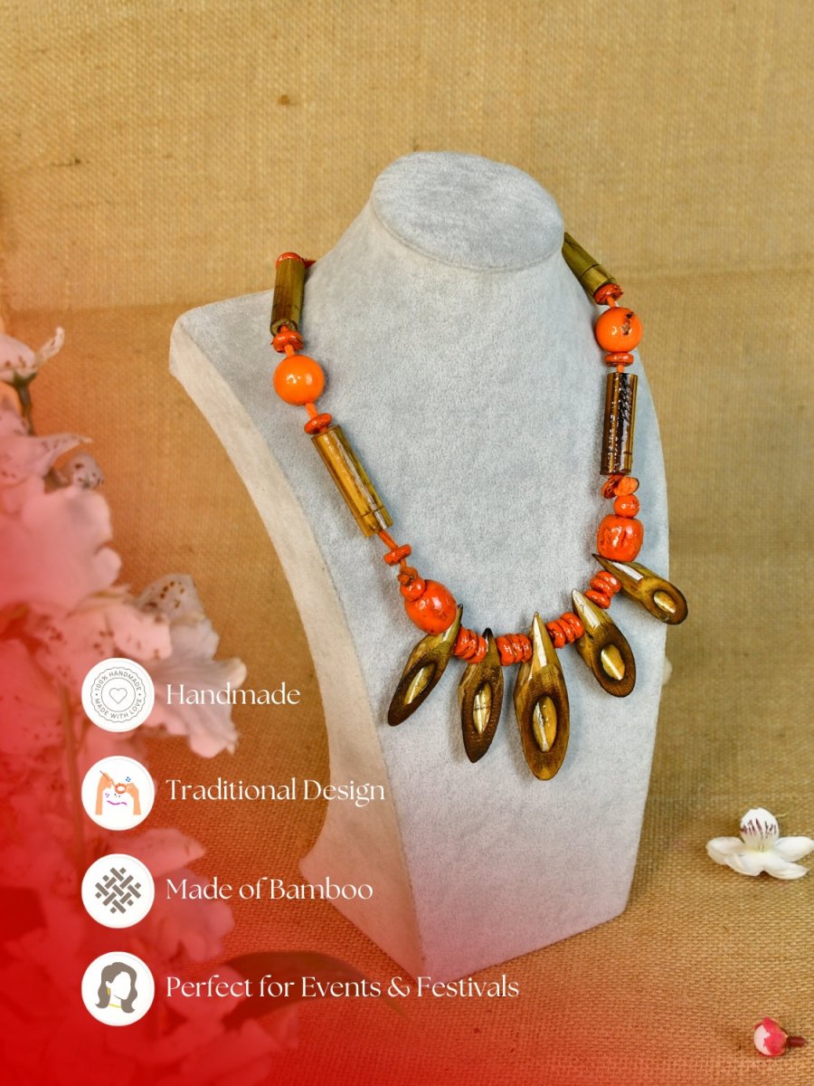 Sowpeace Handcrafted Bamboo Slice Necklace: Traditional Elegance Redefined