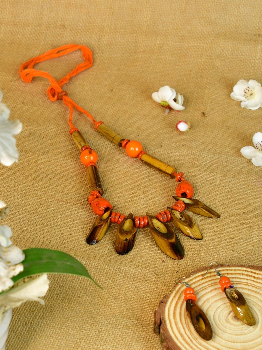 Sowpeace Handcrafted Bamboo Slice Necklace: Traditional Elegance Redefined