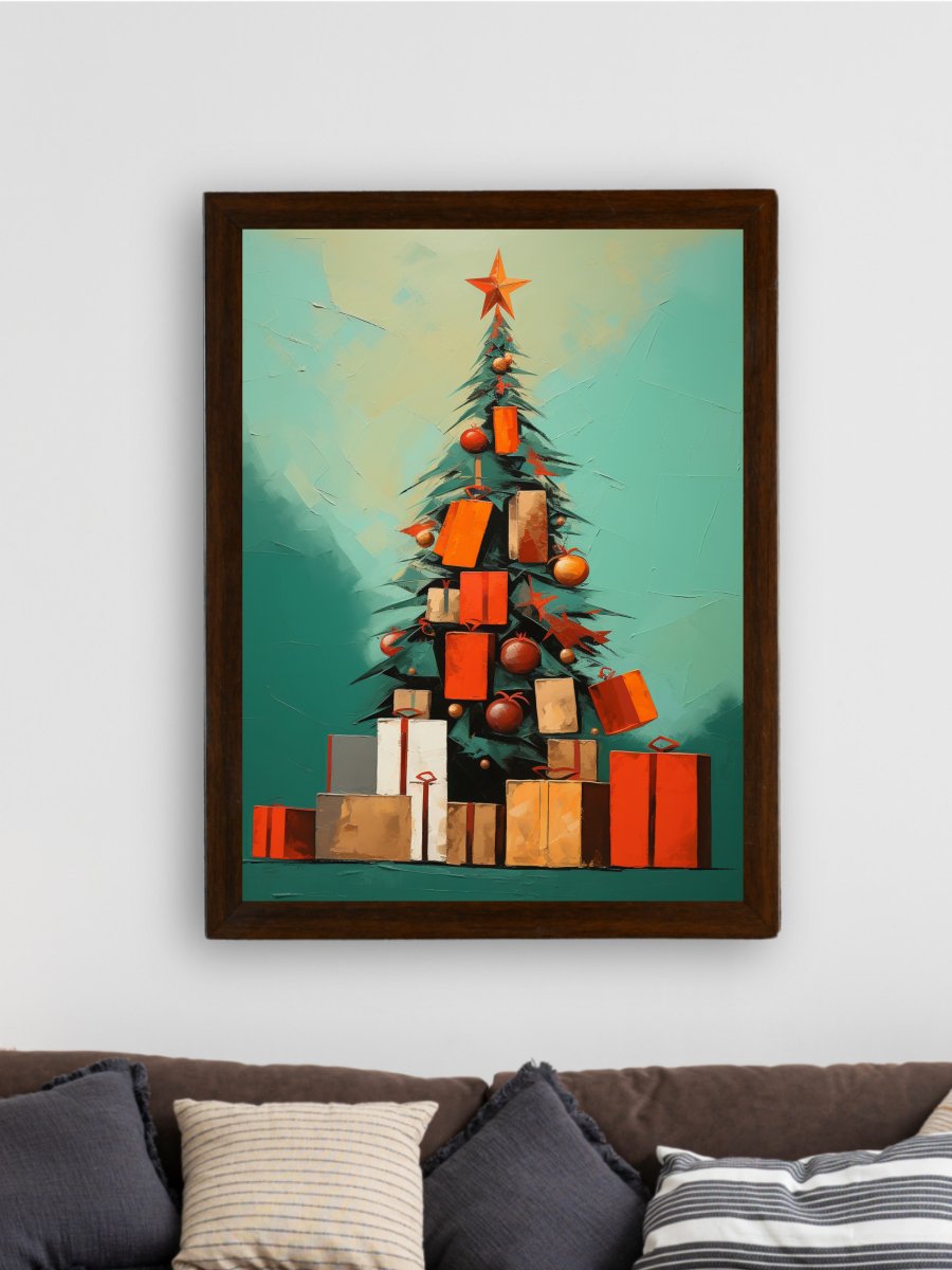 Sowpeace Joy: Handcrafted Tree of Hope Canvas Print – Premium Indian-Inspired Art for Elegant Holiday Decor