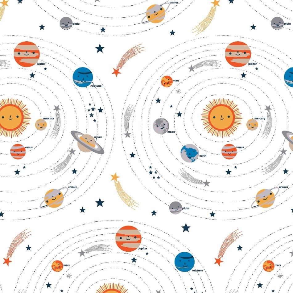 Space Galaxy 100% Cotton Antimicrobial Kids Bedsheet Set