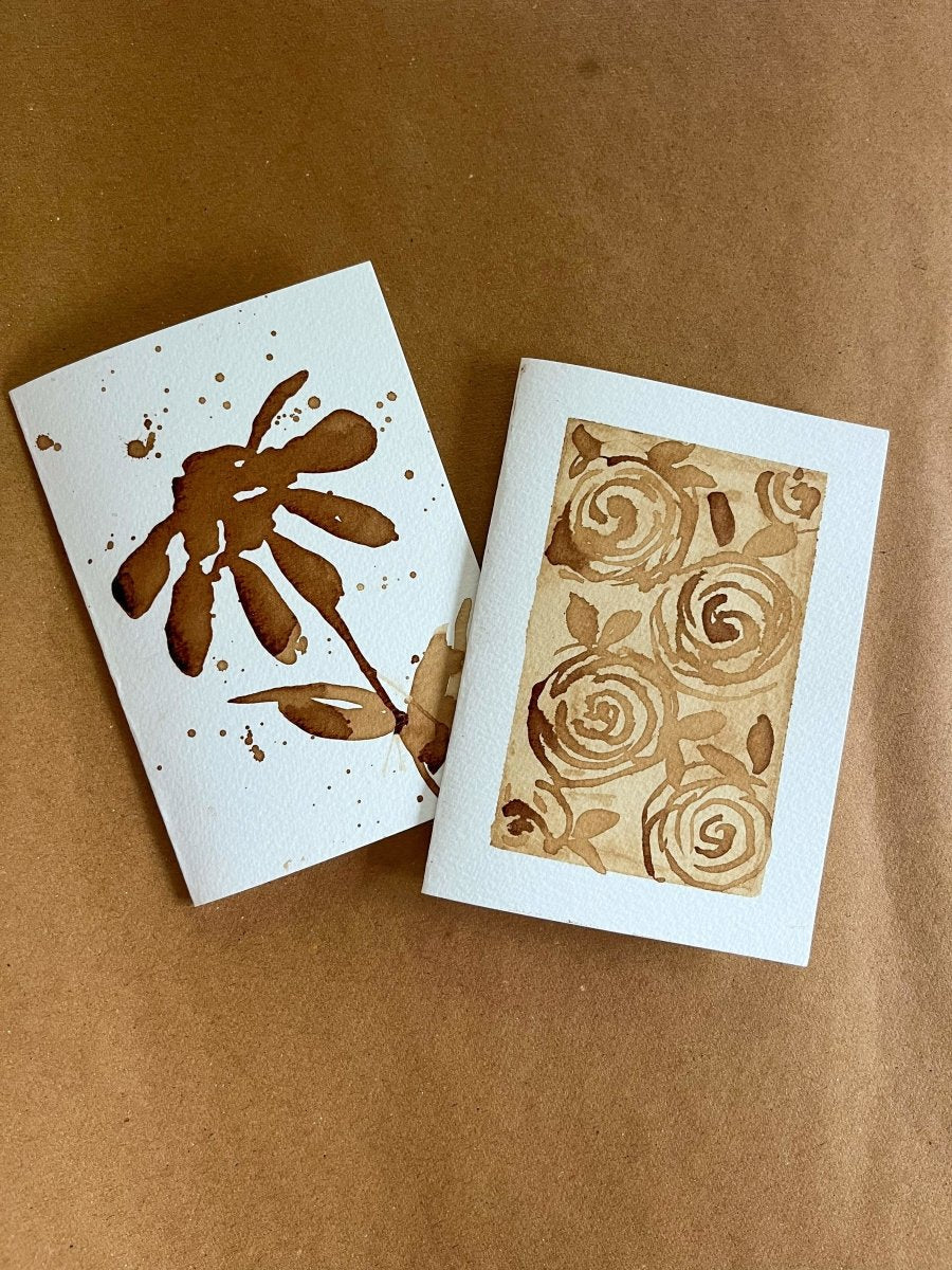 Spring Coffee Art Note Cards/ Greeting Cards (Set of 2)