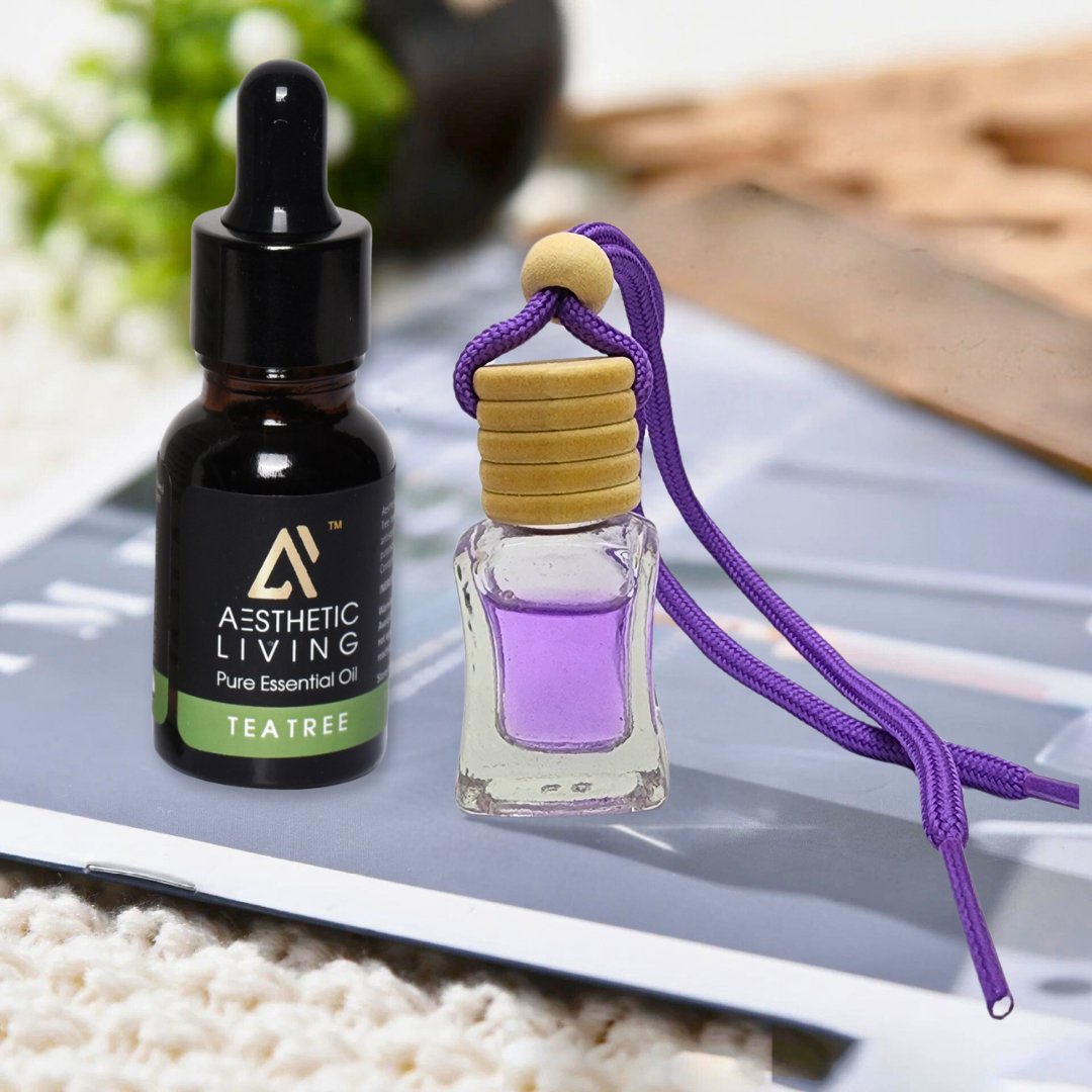 Square Car Aromatizer/ Diffuser Bottle with Essential Oil