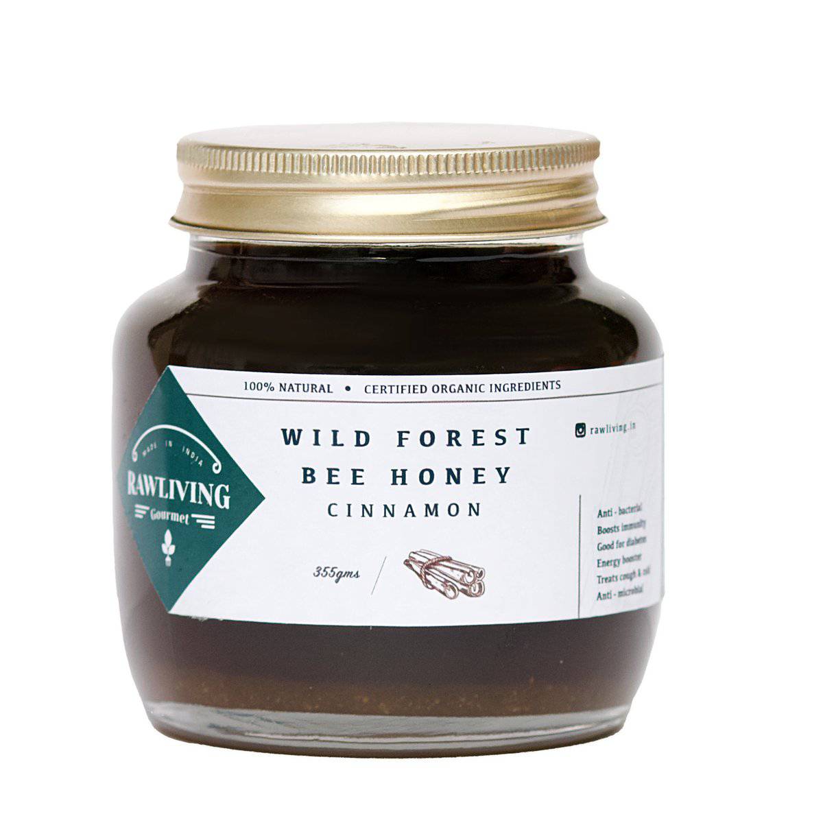 Sri Lanka Cinnamon infused Honey - Raw Wild Forest Organic Bee Honey