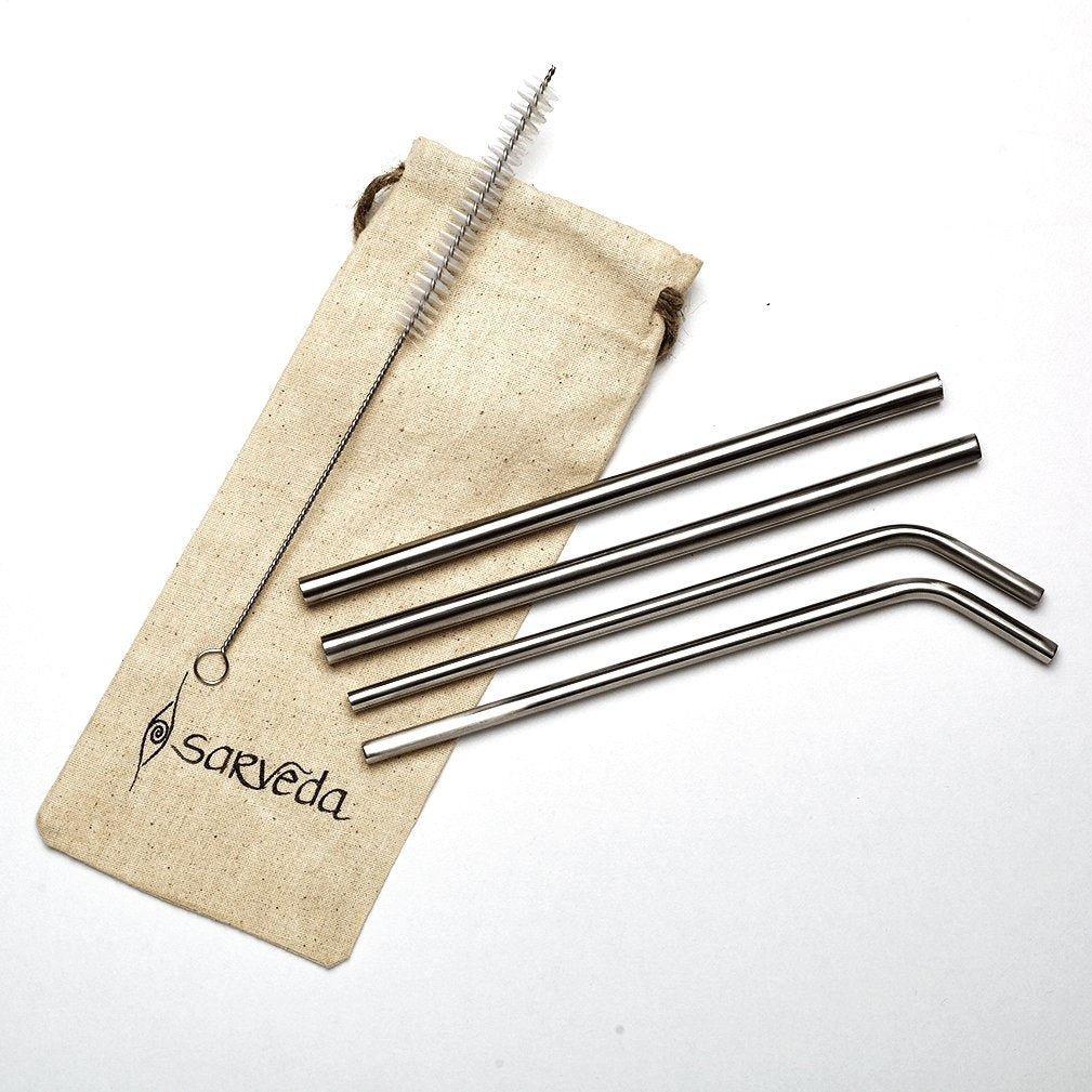 Stainless Steel Straws | Re-usable & Eco-Friendly | Suitable for Kids & Adults