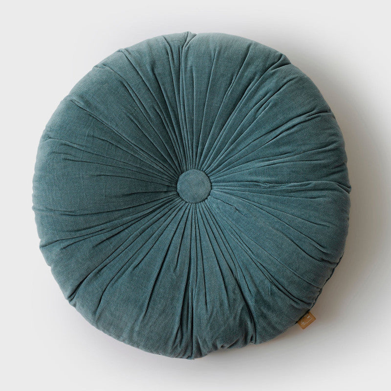 Cotton Cushion Cover | Quilted | Green40 cm Diameter