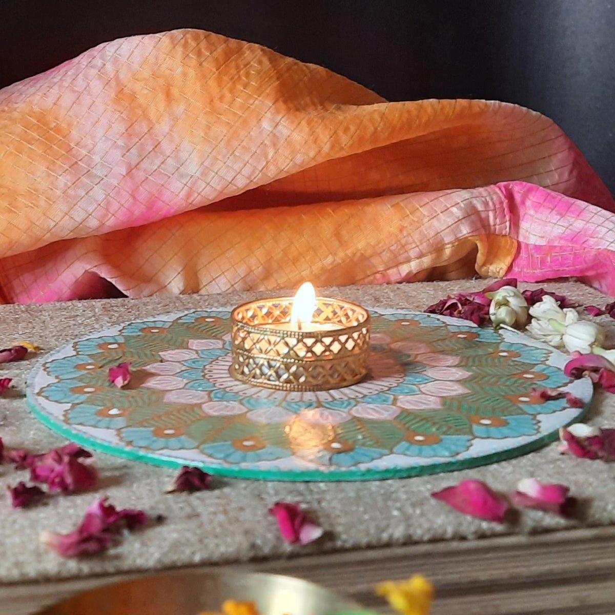 Rangoli MDF Tealight Holder