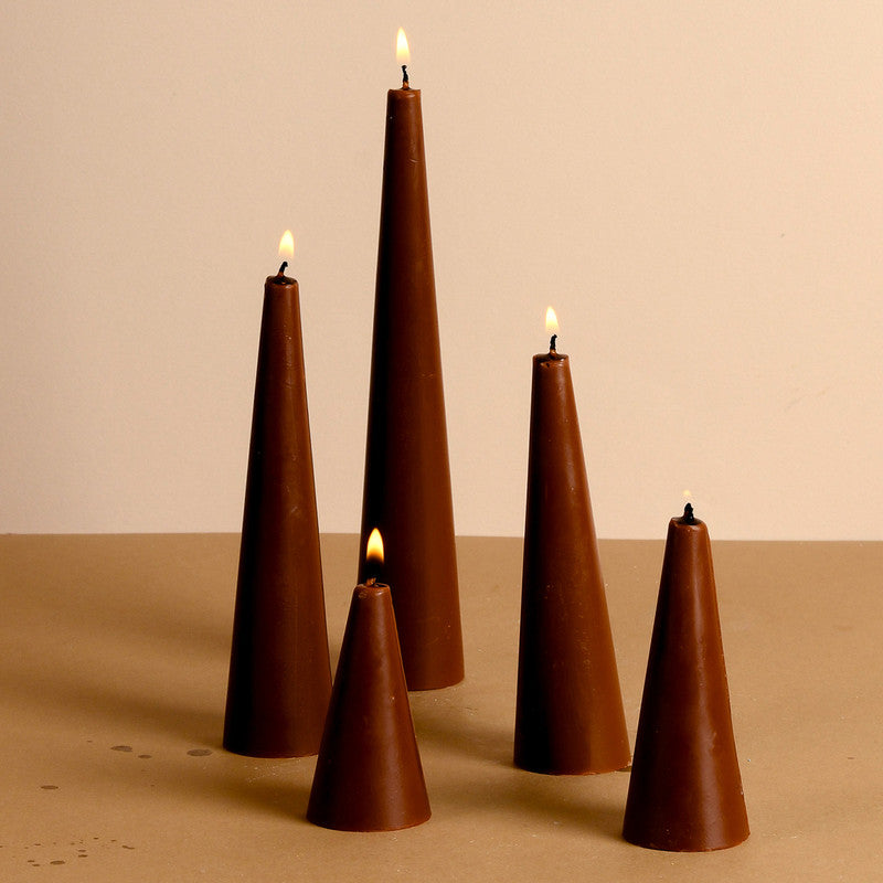 Soy Wax Scented Candle | Burnt Orange & Vanilla | Chocolate Brown | Set of 5