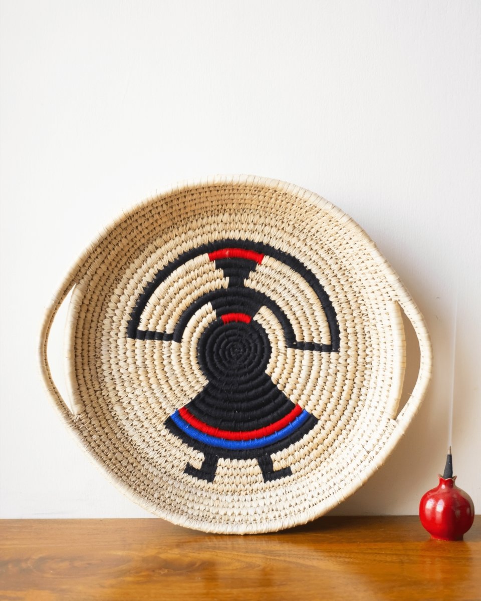 Tribal Dance Handmade Round Serving Tray