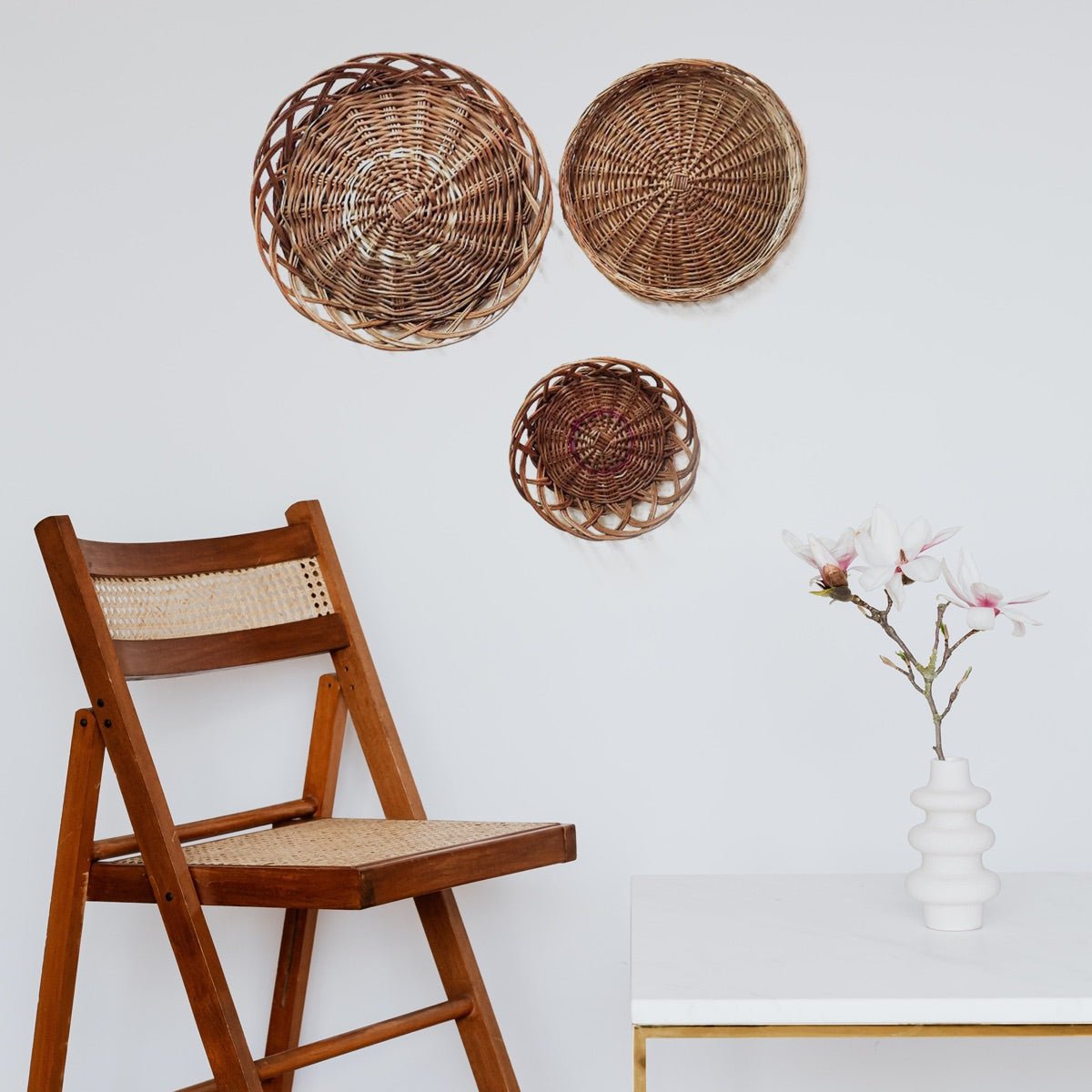 Trio- Wicker Wall Baskets - Wall Décor