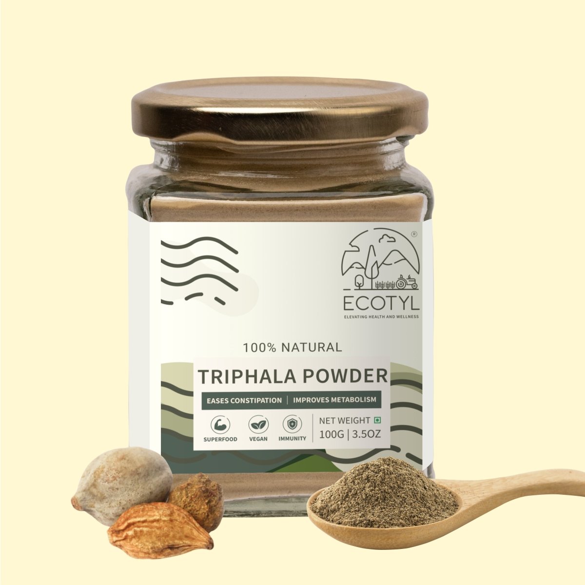 Triphala Powder for Digestive Health & Immune System - 100g