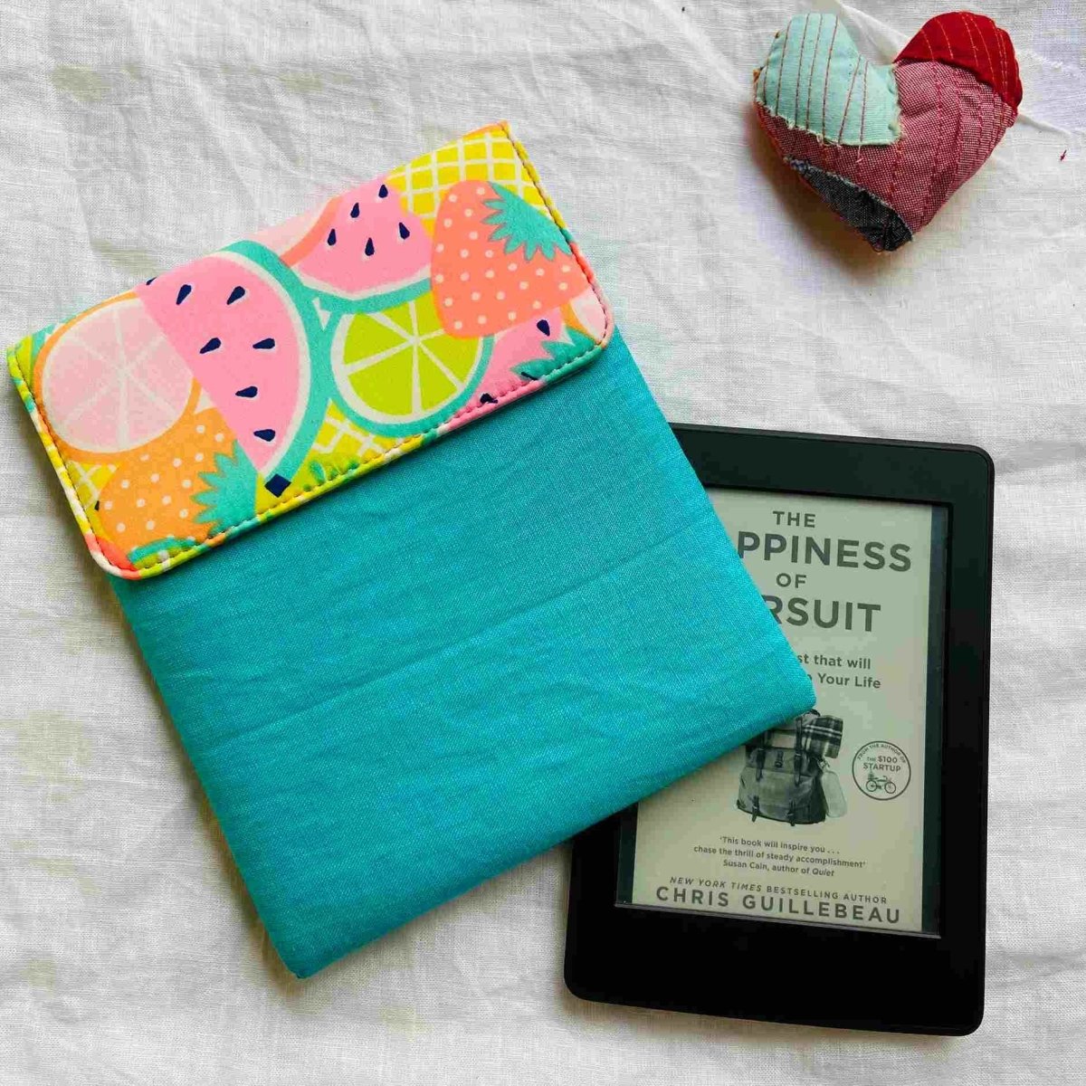 Unique Kindle Sleeve- Light Green with print- Fits all Kindle