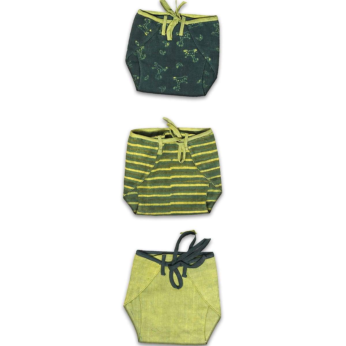 Unisex Classic Jhabla Set Of 3 Green