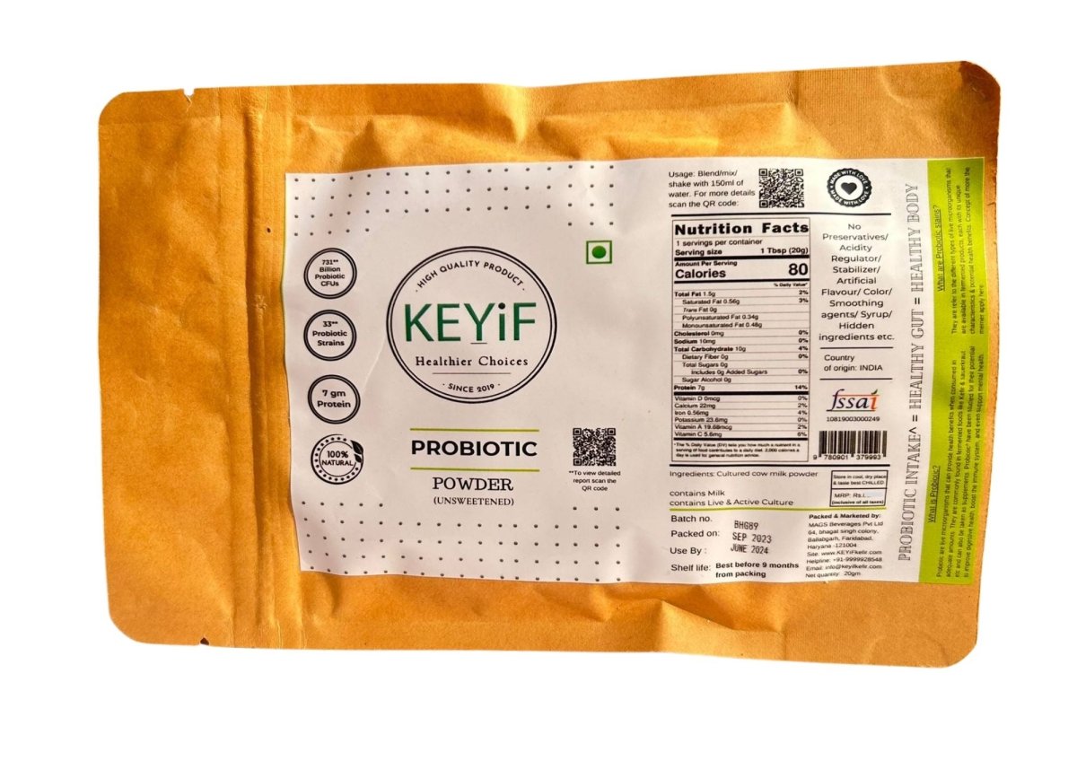 KEYiF's Unsweetened Probiotic Powder (20g Sachet X 6 Pcs)