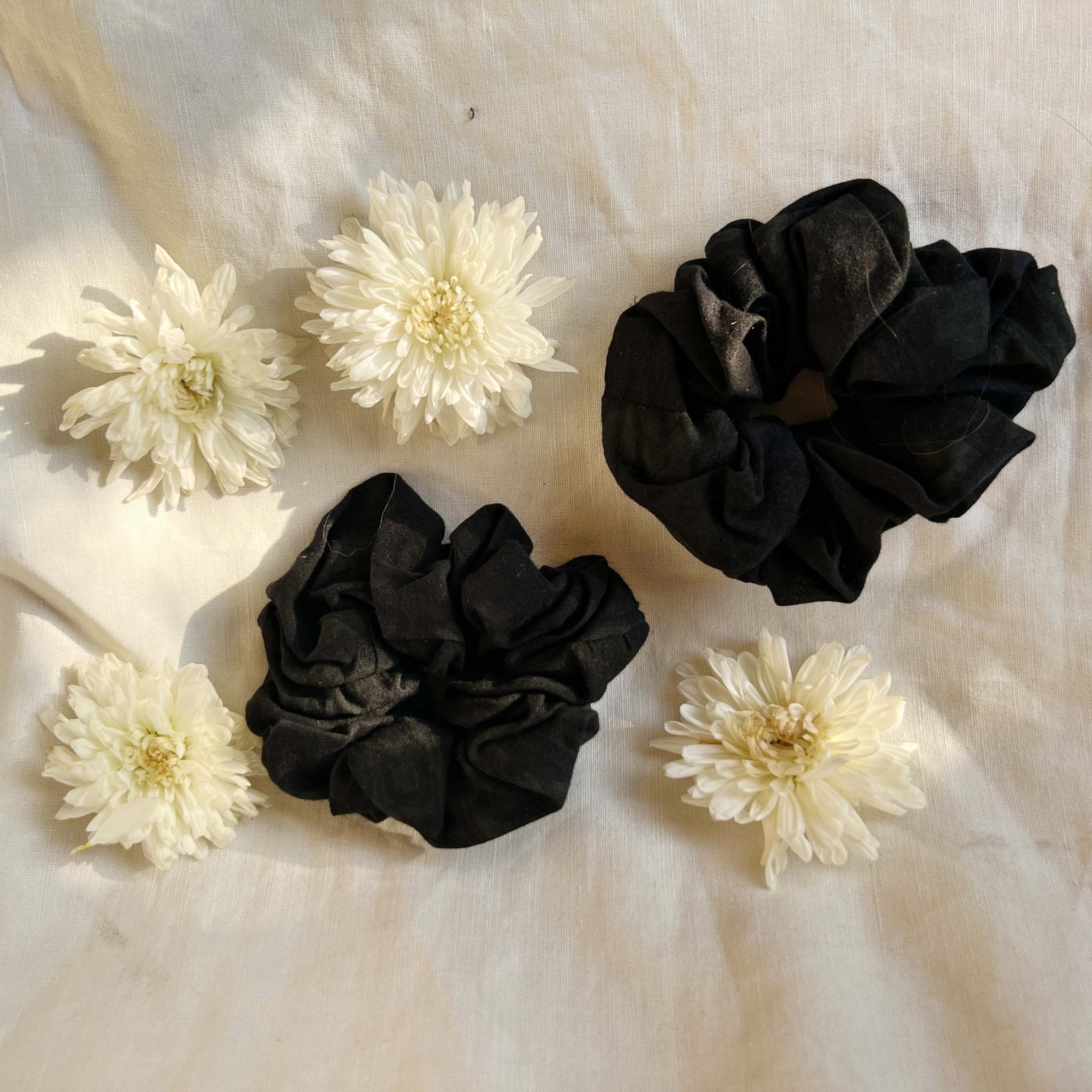 Upcycled Cotton Scrunchies Set of 2