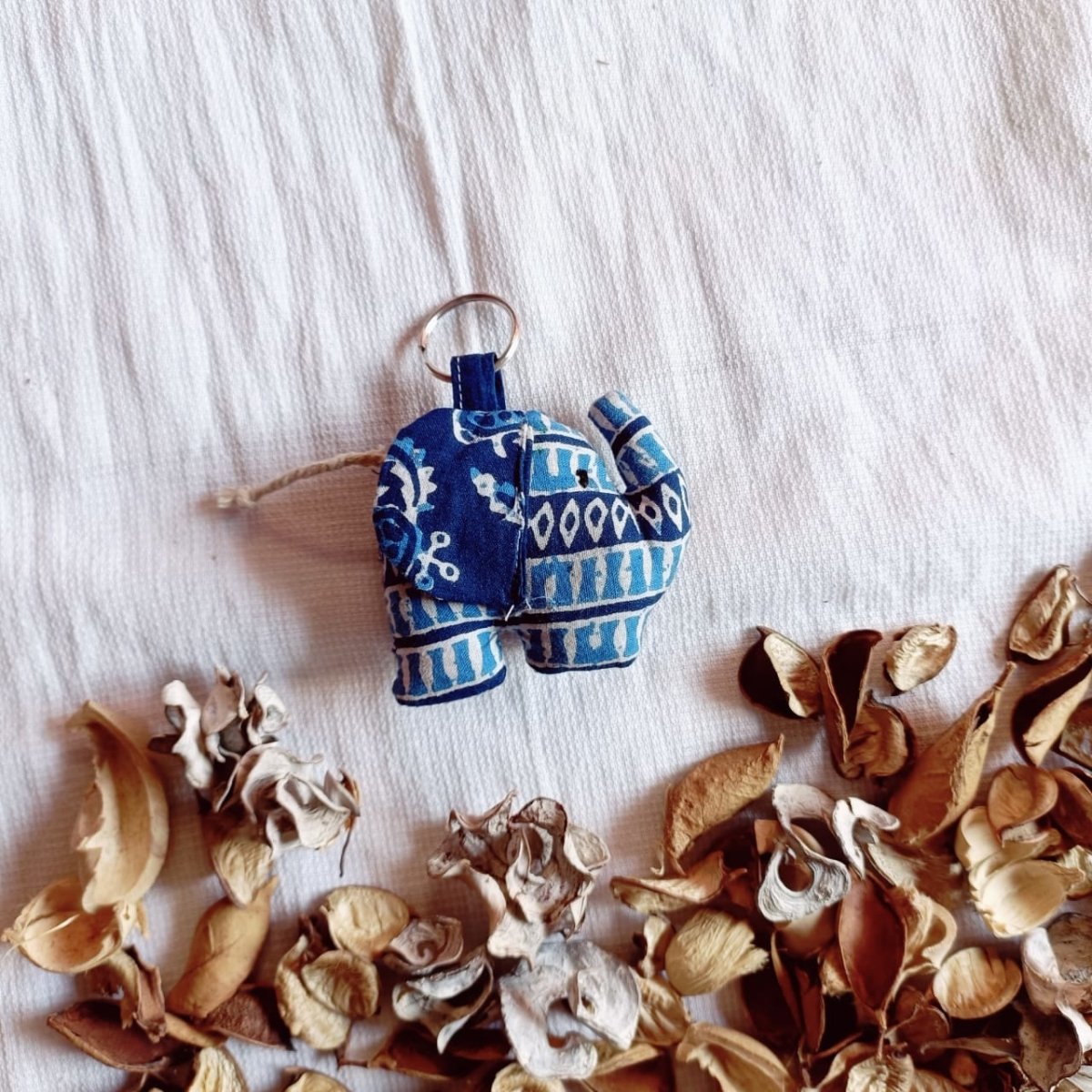 Upcycled Elephant Key Chain | Mixed Sets of 3 Pieces