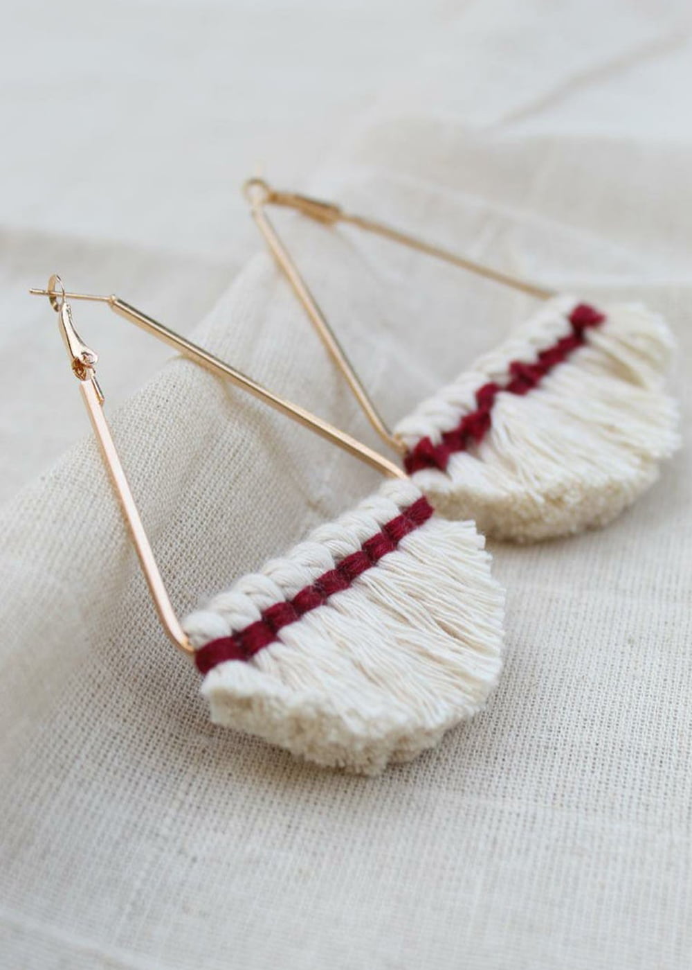 Handcrafted Triangular earrings