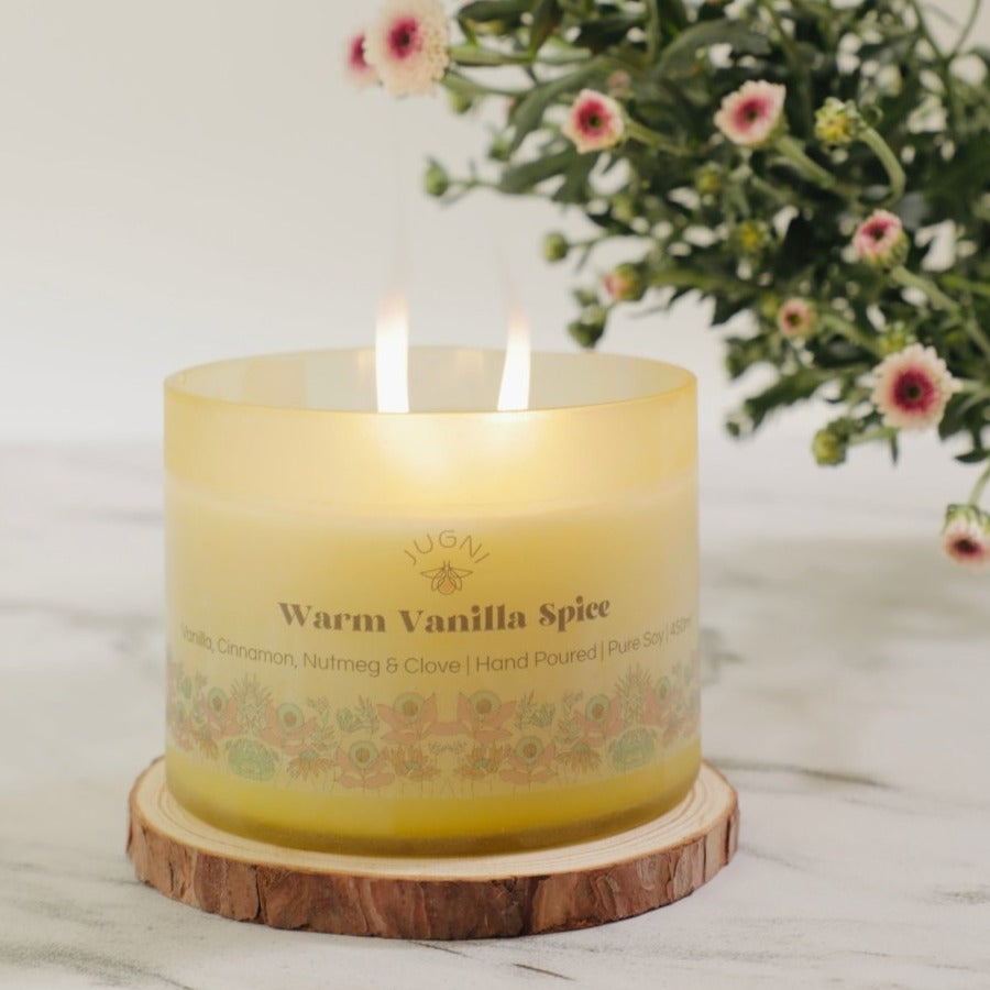 Warm Vanilla Spice Soy Wax Candle | Hand-poured