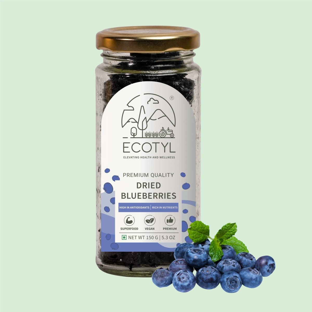 Whole Dried Blueberries | Healthy Snack |150g