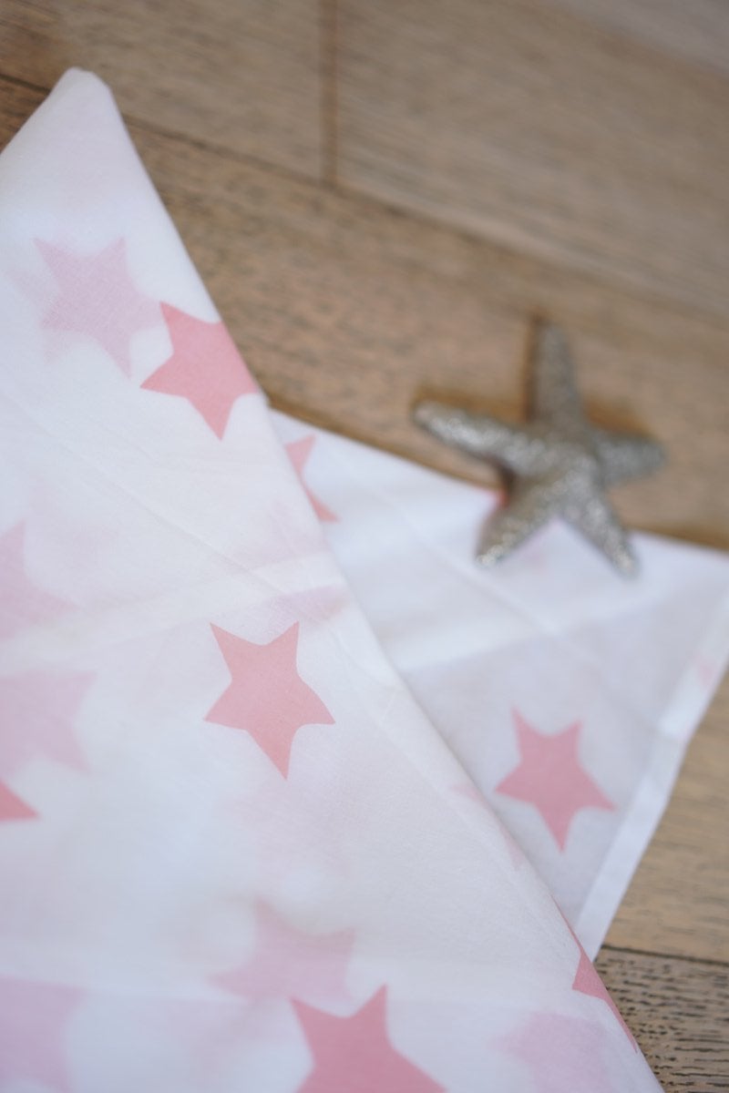 Wish Upon A Star' Organic Cotton Swaddle In Peach Pink