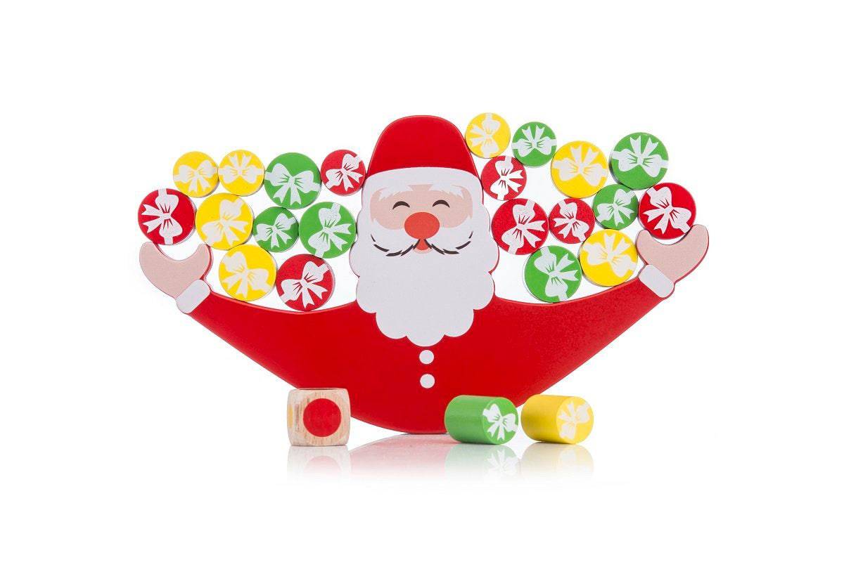 Wobbly Wooden Balancing Santa Game