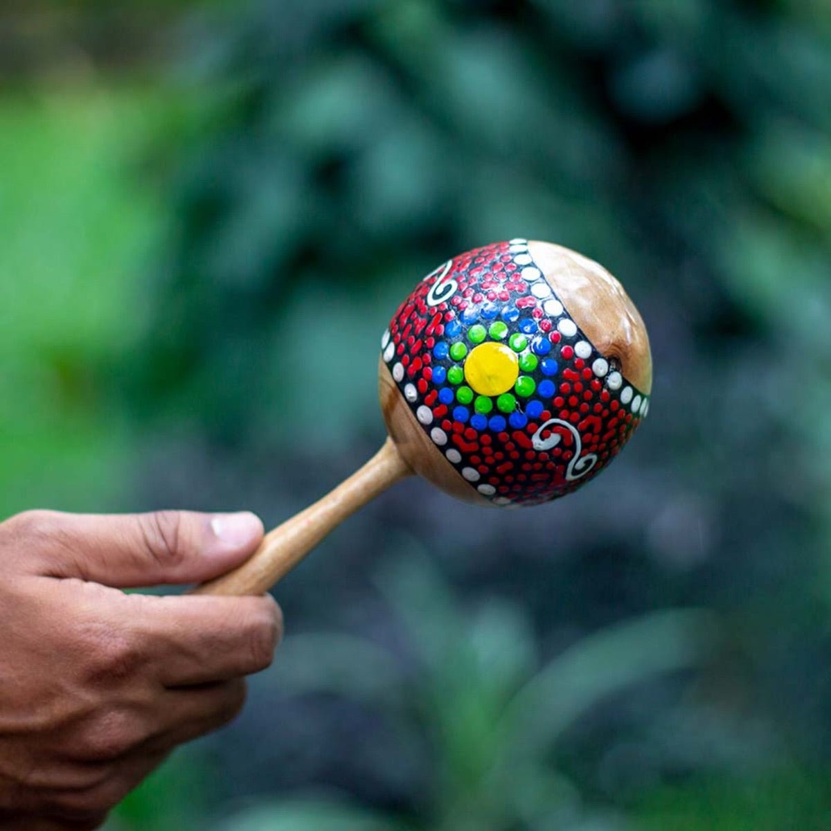 Wooden Maracas Shaker Painted