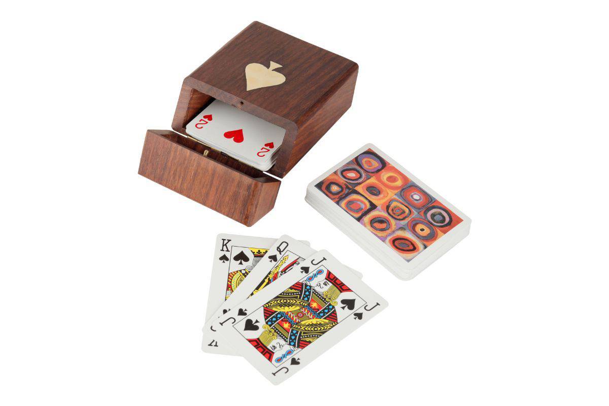 Wooden Playing Card Box with Single Deck for Adults (Single Box)