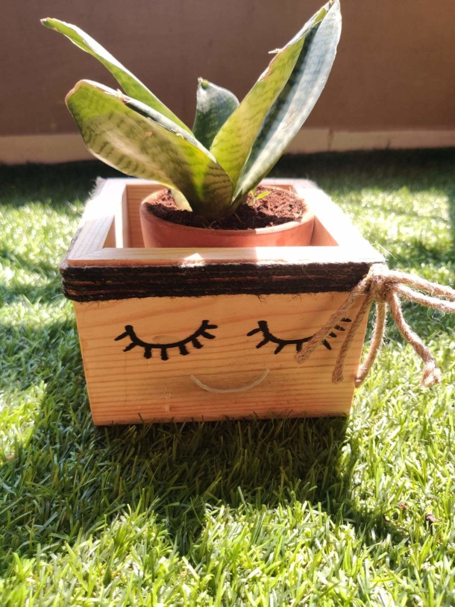 Wooden Square Planter- Pine Wood