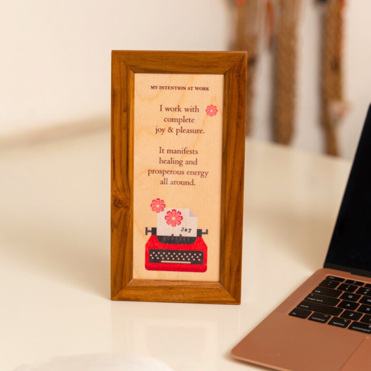 Work- Affirmation Wooden Slab